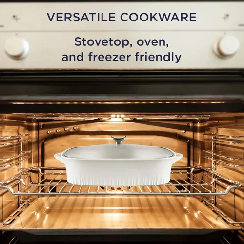 Miniatura 7 de CorningWare QuickHeat - Tostador de aluminio fundido de 5.7 cuartos de galón con tapa e interior de cerámica antiadherente, ligero y rápido