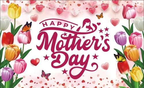 Miniatura 8 de Decoraciones para el Día de la Madre, telón de fondo para decoración de fiesta del día de la madre, 71 x 43 pulgadas