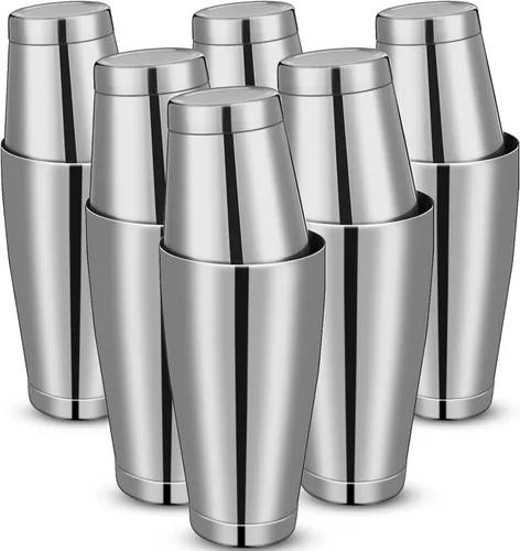 Miniatura 8 de Lallisa Juego de 10 cocteleras profesionales Boston de acero inoxidable, mezclador de bebidas, herramientas básicas, batidor de metal