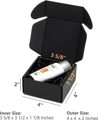 Miniatura 2 de Timirog Cajas de envío pequeñas de 4 x 4 x 2 pulgadas, paquete de 25 cajas de correo de cartón corrugado negro para pequeñas empresas, correo