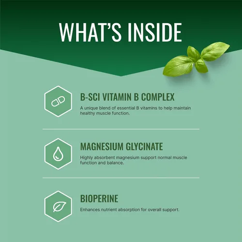 Miniatura 2 de Approved Science Cramprin - Magnesio de alta absorción, complejo de vitamina B, BioPerine - Calambres musculares - 1 mes de suministro - 60 cápsulas