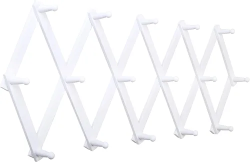 Miniatura 35 de SKOLOO Perchero para sombreros de pared con 17 ganchos, madera maciza, moderno, ampliable, perchero de pared para abrigos, sombreros, bolsos, gorras