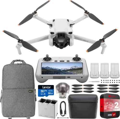 Miniatura 11 de DJI Mini 3 Dron con Cámara Cuadricóptero con Controlador Remoto Inteligente RC (Con Pantalla), Video 4K, Tiempo de Vuelo de 38 Minutos, Disparo