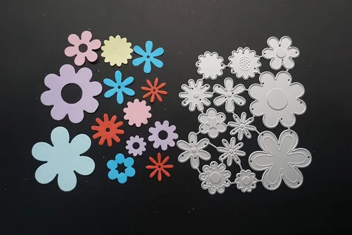 Miniatura 5 de Troqueles de corte de metal, flores en 13 formas, plantilla de estampado en relieve, troqueles para hacer tarjetas, álbumes de recortes, papel