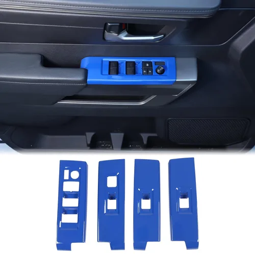 Miniatura 17 de Aunginsy Cubierta de Panel de Moldura de Botón de Elevación de Vidrio para Puerta de Automóvil Compatible con Toyota Tundra/Sequoia 2022-2025
