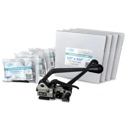 Miniatura 25 de IDL Packaging Recarga para kits de flejado de poliéster (PET) portátiles de 1/2 pulgada x 200 pies - Bobina de flejado de poliéster de 1/2 pulgada x