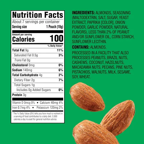 Miniatura 2 de Emerald Nueces secas de almendras tostadas, paquetes de 100 calorías, 7