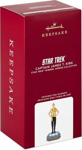 Miniatura 3 de Adorno navideño de Hallmark Keepsake, espejo Star Trek, colección de espejos, capitán James T. Kirk narradores con luz y sonido