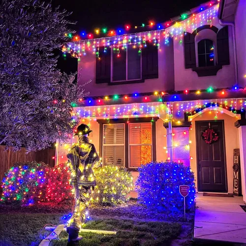 Miniatura 3 de Luces de Navidad de Carámbanos para Exteriores, 33 pies 400 Luces LED de Carámbanos para Exteriores, Luces Centelleantes Enchufables para Interiores