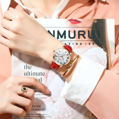Miniatura 4 de Tiong Reloj casual de las señoras de la moda, reloj impermeable del cuarzo de la correa de cuero