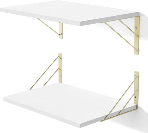 Miniatura 10 de Love-KANKEI Estantes flotantes anchos para pared, color negro de 16 pulgadas de ancho x 12 pulgadas de profundidad, estantes de pared grandes