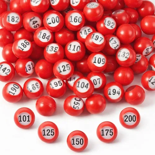 Miniatura 8 de Liliful Juego de bolas de bingo para rifas, numeradas con ventana de fácil lectura, mini bolas de plástico para noche de juegos y actividades en Rojo