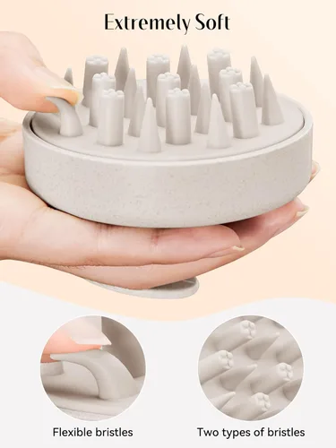 Miniatura 2 de HEETA - Masajeador de cuero cabelludo para el crecimiento del cabello, cepillo de champú, exfoliante para el cuero cabelludo con cerdas de silicona