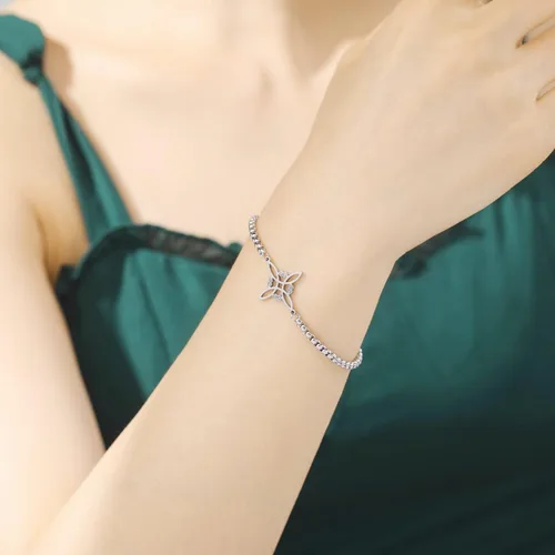 Miniatura 4 de Dreamtimes Pulsera de nudo de bruja pulsera de bruja de color plateado para mujer pulsera de nudo celta protección de nudo de brujas amuleto