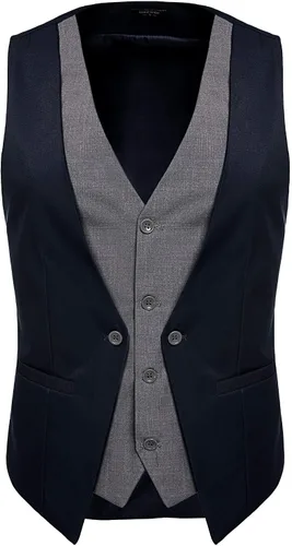 Miniatura 2 de COOFANDY Men's Dress Vest Layered Suit Waistcoat Formal Wedding Suit Vests