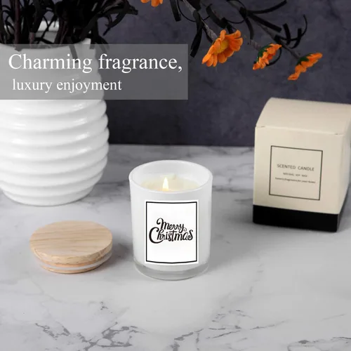 Miniatura 4 de Velas de Navidad, regalos de Navidad para mujeres y hombres, cera de soja natural 100% pura con aceites esenciales vegetales, perfectas para baño