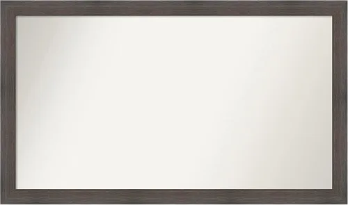 Miniatura 63 de Amanti Art Espejo de pared personalizado no biselado (24 x 27 pulgadas), marco estrecho de nogal chipre - varios tamaños personalizados - Espejo