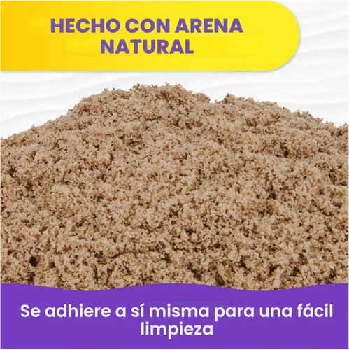 Miniatura 4 de Kinetic Sand, Arena de juego de playa de 3.25 libras, exclusiva de Amazon, bolsa resellable (el embalaje puede variar), juguetes sensoriales, Marrón