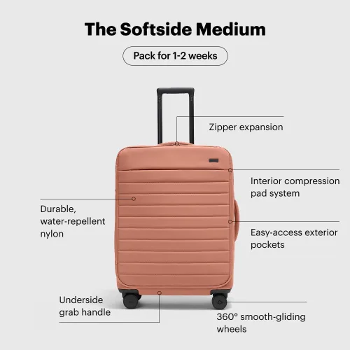 Miniatura 3 de Away Equipaje mediano Softside, Arcilla rosa.