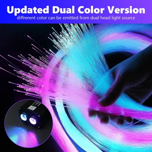 Miniatura 4 de Kit de techo de estrella parpadeante de doble color AMKI 20W, 1300 piezas, 0.03 pulgadas, 13.1 pies de fibra óptica, luz de techo de estrella