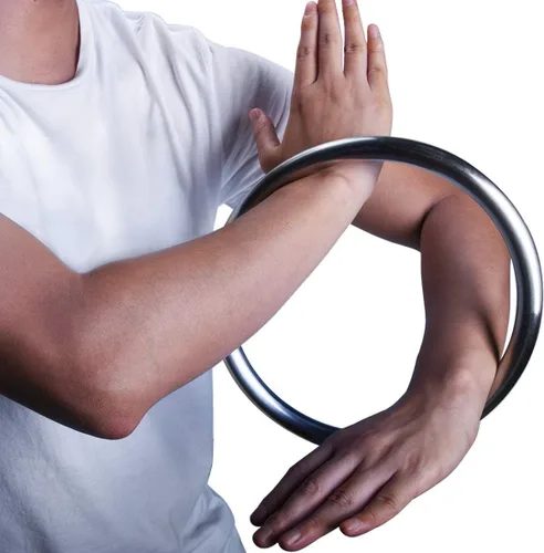Miniatura 7 de Anillo de acero inoxidable Wing Chun YeWen Sau Sticky entrenamiento manual de fuerza Tsun Siu Lum Kung Fu