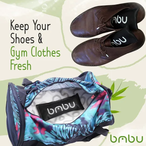 Miniatura 4 de bmbu Desodorizadores de zapatos de carbón – Inserto de bolsa purificadora de aire de bambú natural activado para zapatillas de deporte, eliminador