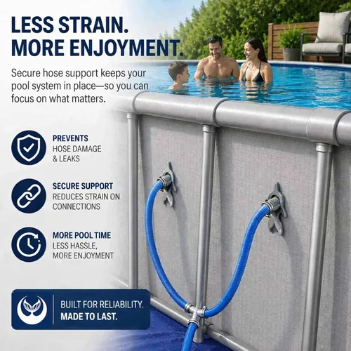 Miniatura 5 de Soporte de manguera de piscina sobre el suelo, 2 unidades, soporte de tubo de filtro de 1.5 pulgadas, soporte de soporte de aspiración intex, Gris