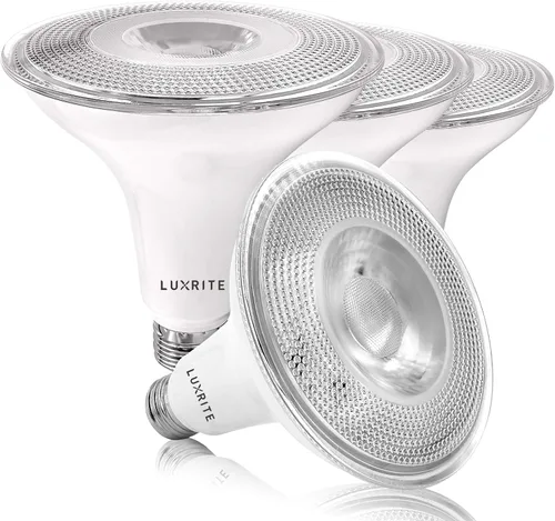 Miniatura 9 de LUXRITE Paquete de 6 bombillas LED PAR38 para exteriores, equivalente a 120 W, 1250 lúmenes, 2700 K blanco cálido, 15 W regulable, foco