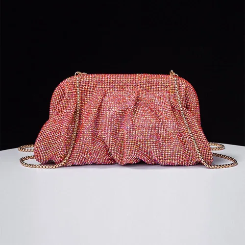 Miniatura 3 de MOISTRI Bolso de noche con diamantes de imitación para mujer, bolso de hombro brillante para fiesta, bolso cruzado de boda