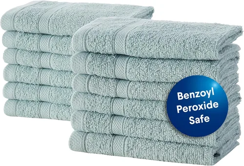Miniatura 15 de CLOROX Toallitas de baño 100% algodón aptas para usar blanqueador, de secado rápido (12" x 12"), altamente absorbentes, suaves y ligeras, ideales