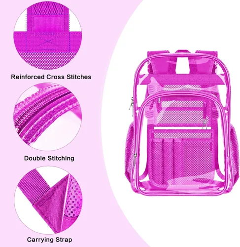 Miniatura 4 de PAMANO Mochila transparente, Rosado, A