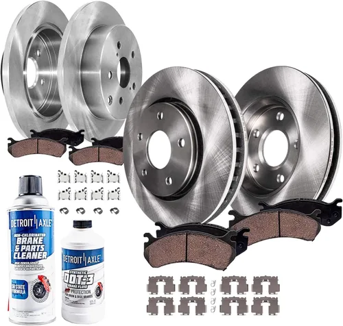 Miniatura 32 de Detroit Axle - Kit de frenos para Toyota Camry 2005-2006 [modelos XLE SE], frenos de disco Rotores Pastillas de freno de cerámica Reemplazo: 11.65