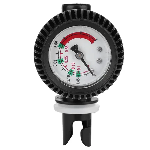 Presión de aire inflable para barco, PVC y gel con rango de medición de 0-5 PSI compatible con válvula de 6 agujeros y 8 agujeros para kayak,