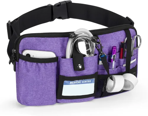 Trunab Riñonera para enfermera, cinturón organizador de enfermería con correa de cintura ajustable, bolsa de cintura para suministros médicos y