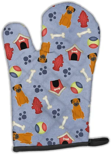 Miniatura 258 de Caroline's Treasures BB2732OVMT Dog House Collection Border Collie - Guante de horno grueso resistente al calor para sartenes calientes y horno