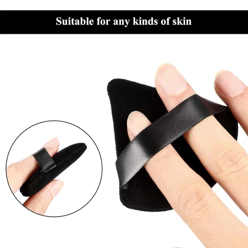 Miniatura 3 de Esponja para polvo de cara con forma de triángulo, 12 piezas, para polvo suelto, suave, base cosmética, esponja mineral para productos en polvo