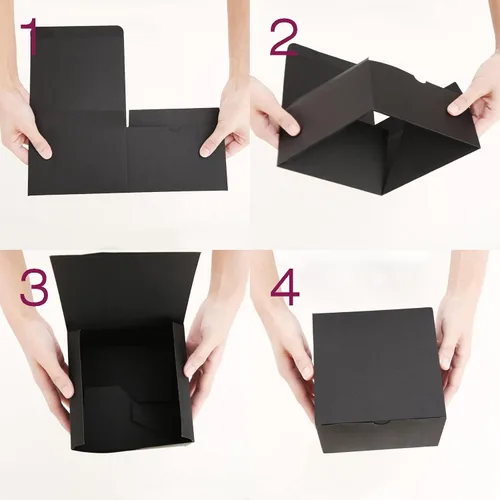 Miniatura 5 de JINMING 10 cajas de regalo 6x6x4 pulgadas, cajas de regalo mate negras a granel para el Día de la Madre, el Día del Padre, fiesta, cumpleaños, cajas