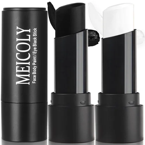 Miniatura 32 de MEICOLY Barra de maquillaje para ojos negros azul real, impermeable para béisbol, sóftbol, fútbol, lacrosse, barra de pintura corporal y facial azul