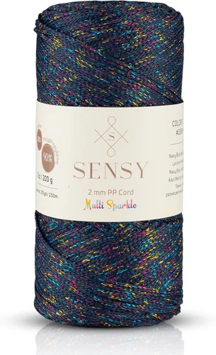 Miniatura 129 de Sensy Premium Cuerda de Poliéster de 2mm 251 Yardas Cuerda de Polipropileno 100% Cordón de Macramé 2mm Cordón para Bolsa de Ganchillo Cuerda