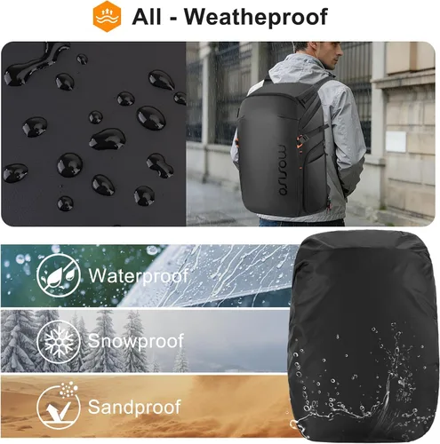 Miniatura 4 de MOSISO Mochila para cámara DSLR/SLR/SLR/sin espejo, funda rígida impermeable con soporte para trípode y compartimento para laptop de 15 a 16