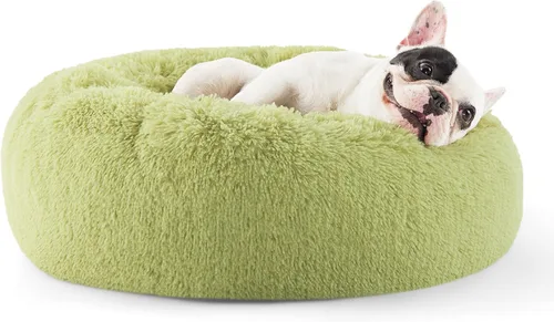 Miniatura 50 de Bedsure - Cama relajante para perro mediano, lavable, tipo dona, cama para gato, antideslizante, redonda, afelpada, mullida, de piel sintética