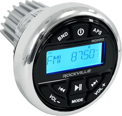 Miniatura 5 de Rockville Paquete RKL80MW: (2) altavoces marinos blancos RMS de 8 pulgadas de 900 vatios de 900 vatios/200 vatios, amplificador DBM25 clase AB de 2