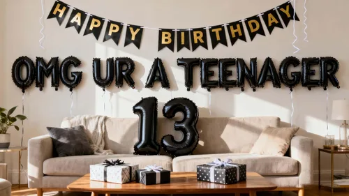 Miniatura 4 de Cartel de fondo oficial de 13 cumpleaños, cartel oficial de fiesta de cumpleaños de 13 años, fondo de fotografía de feliz cumpleaños de 13 años