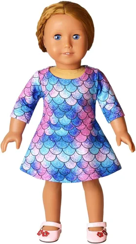 Miniatura 7 de Jxstar Vestidos a juego para niñas y muñecas de manga larga con diseño de unicornio y sirena