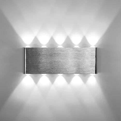 Kawell Aplique de pared moderno de 10 W, luz de pared LED para interiores, lámpara de pared LED de aluminio para dormitorio, sala de estar, mesita