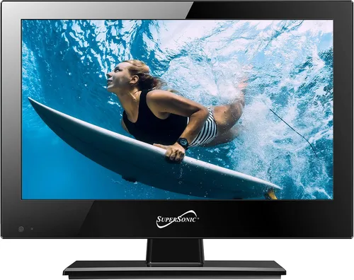 Supersonic SC-1311 13 pulgadas DLED HDTV con doble sintonizador, entrada HDMI, impresionante resolución de 1080p, relación de aspecto 16:9, colores