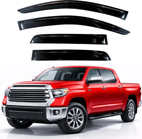 Miniatura 130 de KPY Visor de ventana compatible con Hyundai Tucson 2021-2025, 4 piezas de deflector de ventilación para ventana lateral, estilo Mugen, protector
