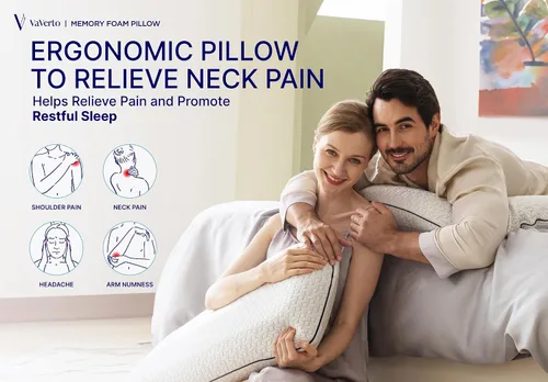 Miniatura 9 de Almohada de espuma viscoelástica de gel refrescante, paquete de 1, almohadas de cama tamaño King para dormir, almohada firme - Almohada para dormir