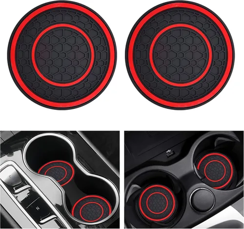 Miniatura 9 de 2 unidades de posavasos para portavasos de coche, alfombrillas para tazas de coche, posavasos universales para coche de 2.75 pulgadas, inserto