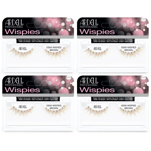 Ardell Pestañas Postizas Demi Wispies Marrones (Paquete de 4)